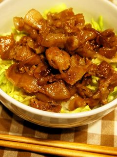 新キャベツたっぷり♡豚肉のしょうが焼き丼-レシピのメイン写真