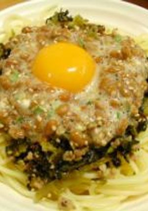 高菜ｯ豆パスタ-レシピのメイン写真