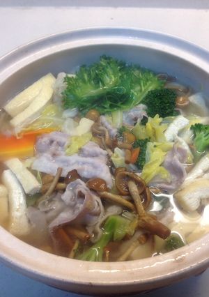 白だしと塩糀の味付け鍋、野菜たっぷり！-レシピのメイン写真