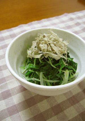 とろろ昆布合う！ほうれん草と水菜のナムル-レシピのメイン写真