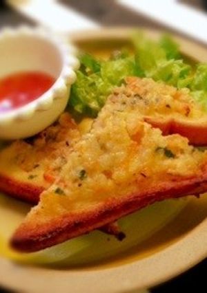 食パンで簡単！具材2つ！エビトースト-レシピのメイン写真