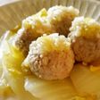 えのき入り肉団子のネギ塩だれ