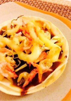 【15分】餃子の皮で☆ミニお好み焼き-レシピのメイン写真