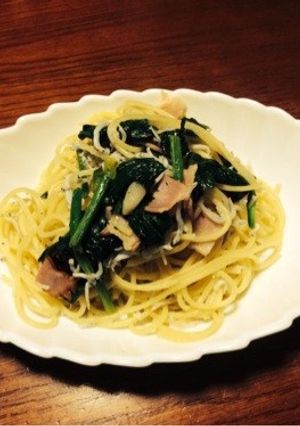 ほうれん草のペペロンチーノ-レシピのメイン写真