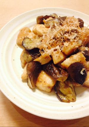 ナスと鶏肉の簡単ドレッシングソテー-レシピのメイン写真