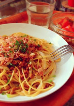 定番！和風納豆パスタ！-レシピのメイン写真