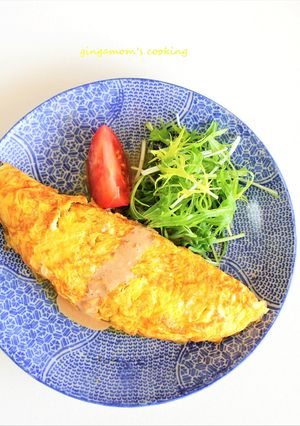 もやしオムレツ～ウスターソース＋柚子胡椒-レシピのメイン写真