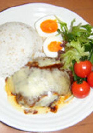NZ産チェダーチーズハンバーグプレート-レシピのメイン写真