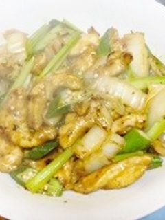 鶏胸肉とオクラの炒め物-レシピのメイン写真