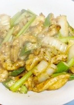 鶏胸肉とオクラの炒め物-レシピのメイン写真