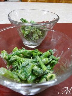 つんと美味しい菜の花のわさびマヨ和え-レシピのメイン写真