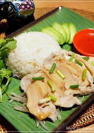 塩麹蒸し鶏de海南鶏飯風チキンライス-レシピのメイン写真