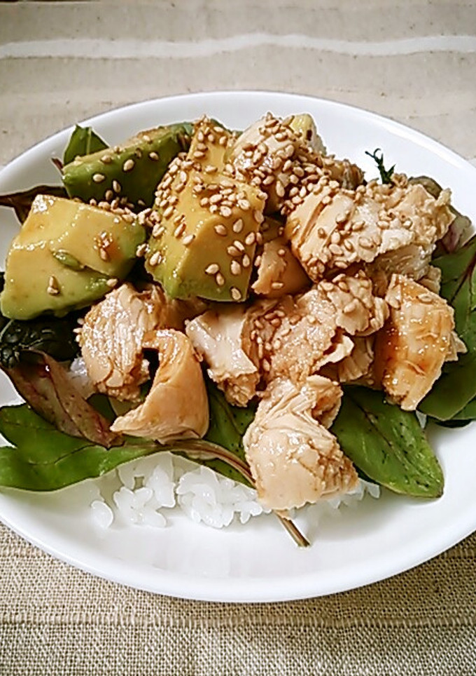 ささみアボガ丼-レシピのメイン写真