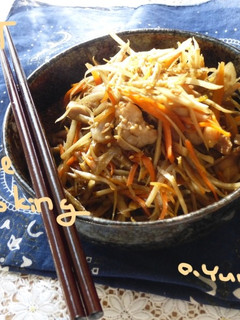定番おかず!鶏肉入りきんぴらゴボウ-レシピのメイン写真
