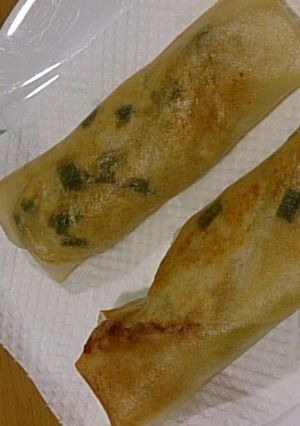 ひき肉とゴボウと小ねぎの春巻-レシピのメイン写真