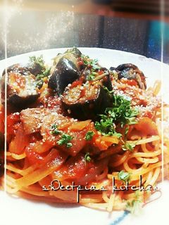 揚げナスとベーコンのトマトソース♪パスタ-レシピのメイン写真