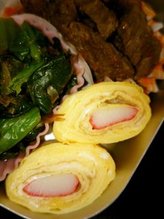 お弁当に☆かにかま巻き卵焼き-レシピのメイン写真