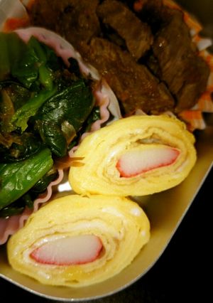 お弁当に☆かにかま巻き卵焼き-レシピのメイン写真