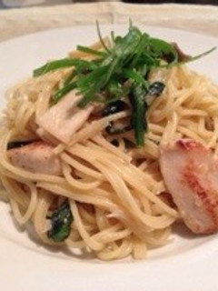 胸肉とほうれん草の味噌クリームパスタ-レシピのメイン写真
