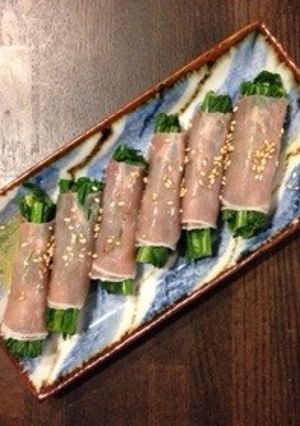 簡単❀ 春菊の生ハム巻き❀-レシピのメイン写真