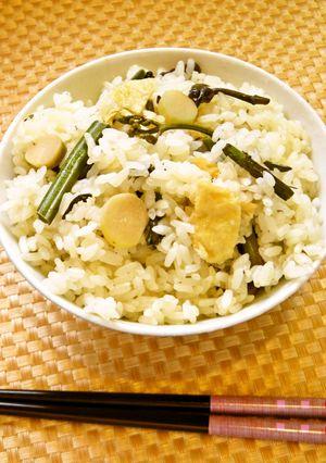 ☺白だしで超簡単♪炊飯器で山菜おこわ☺-レシピのメイン写真