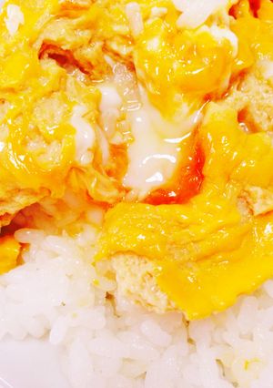 レンジで1分！絶品(*´︶`*)たまご丼-レシピのメイン写真