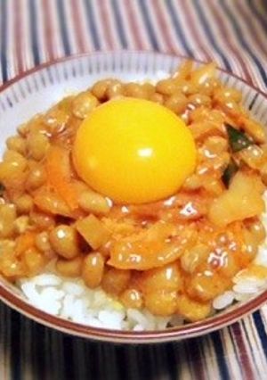 贅沢アレンジ納豆ご飯①✨キムたく納豆-レシピのメイン写真
