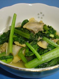 楽チン&グルグル♪青菜とあさりの煮浸し-レシピのメイン写真