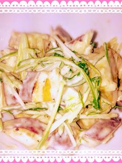 水菜とさつまいものヨーグルトサラダ♪-レシピのメイン写真