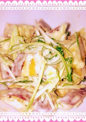 水菜とさつまいものヨーグルトサラダ♪-レシピのメイン写真