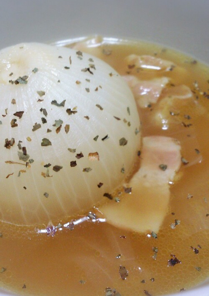 簡単！まるごと新玉ねぎスープ♡-レシピのメイン写真