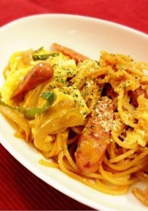 フライパンで☆鉄板ナポリタン風-レシピのメイン写真