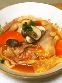 豆料理:豆入り野菜スープ-レシピのメイン写真
