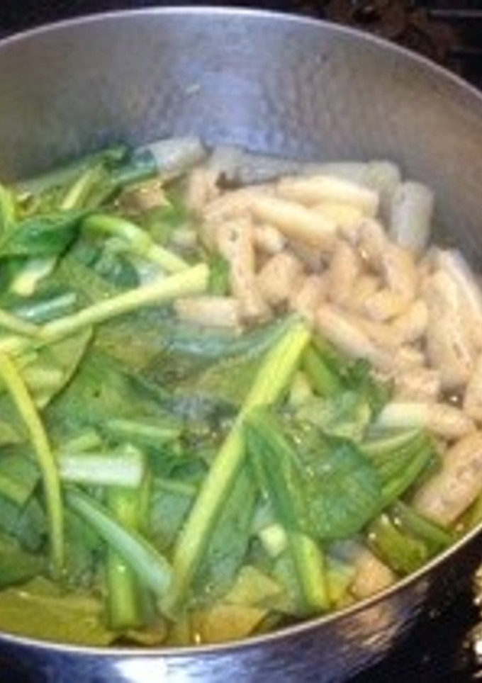 小松菜と油揚げの煮物-レシピのメイン写真