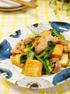 豚肉*青菜*厚揚げのオイスター炒め-レシピのメイン写真