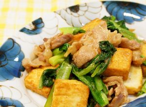 豚肉＊青菜＊厚揚げのオイスター炒め-レシピのメイン写真