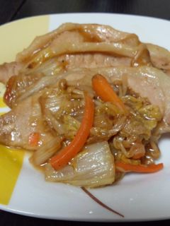 ☆白菜と豚肉ロースとえのき茸の甘酢あん☆-レシピのメイン写真