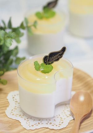 桃缶で♡桃のヨーグルトレアチーズ♡-レシピのメイン写真