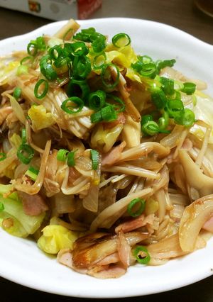 キノコとベーコンキャベツのポンペペロン-レシピのメイン写真