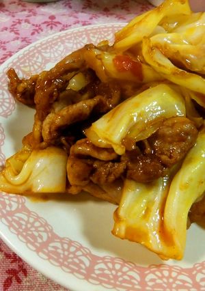 豚肉とキャベツのピリ辛コチュジャン炒め*-レシピのメイン写真
