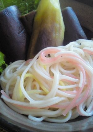 あっさり(^皿^)茄子そうめん-レシピのメイン写真