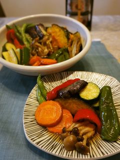 素揚げの夏野菜たち♡麺つゆのお風呂~♨-レシピのメイン写真