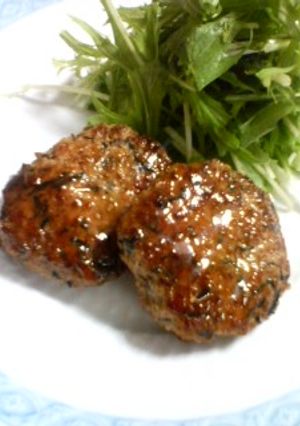 お弁当にもOK☆ひじき照り焼きハンバーグ-レシピのメイン写真