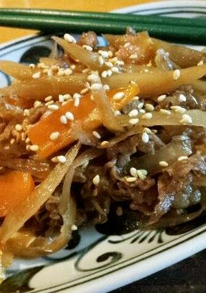 昔懐かしい 牛肉入りきんぴらゴボウ-レシピのメイン写真