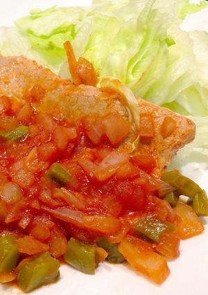 ノパル＆トマトの豚肉ステーキ＠メキシコ-レシピのメイン写真