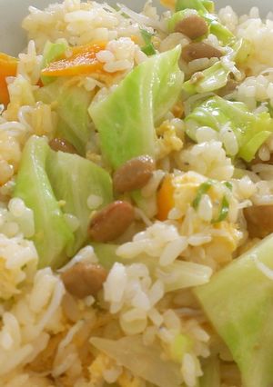 調味料なし♪納豆×じゃこ炒飯-レシピのメイン写真