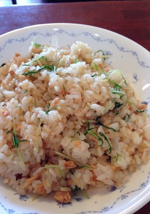 簡単!鮭と水菜のチャーハン-レシピのメイン写真