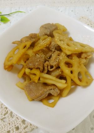 母の味・レンコンと豚肉のきんぴら-レシピのメイン写真