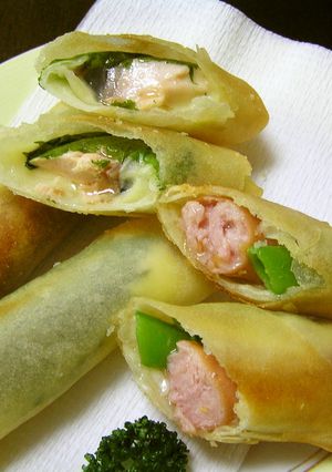 鮭と大葉のチーズ春巻き-レシピのメイン写真