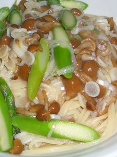 なめことアスパラの和風パスタ-レシピのメイン写真